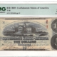 Confederate Notes 1864 $5 CONFEDERATE STATES OF AMERICA T-69, PMG AU-53, SATURATED COLOR & PRETTY!