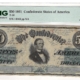 Confederate Notes 1864 $100 CONFEDERATE STATES OF AMERICA T-65, PMG AU-53, SHARP LOOKING NOTE!