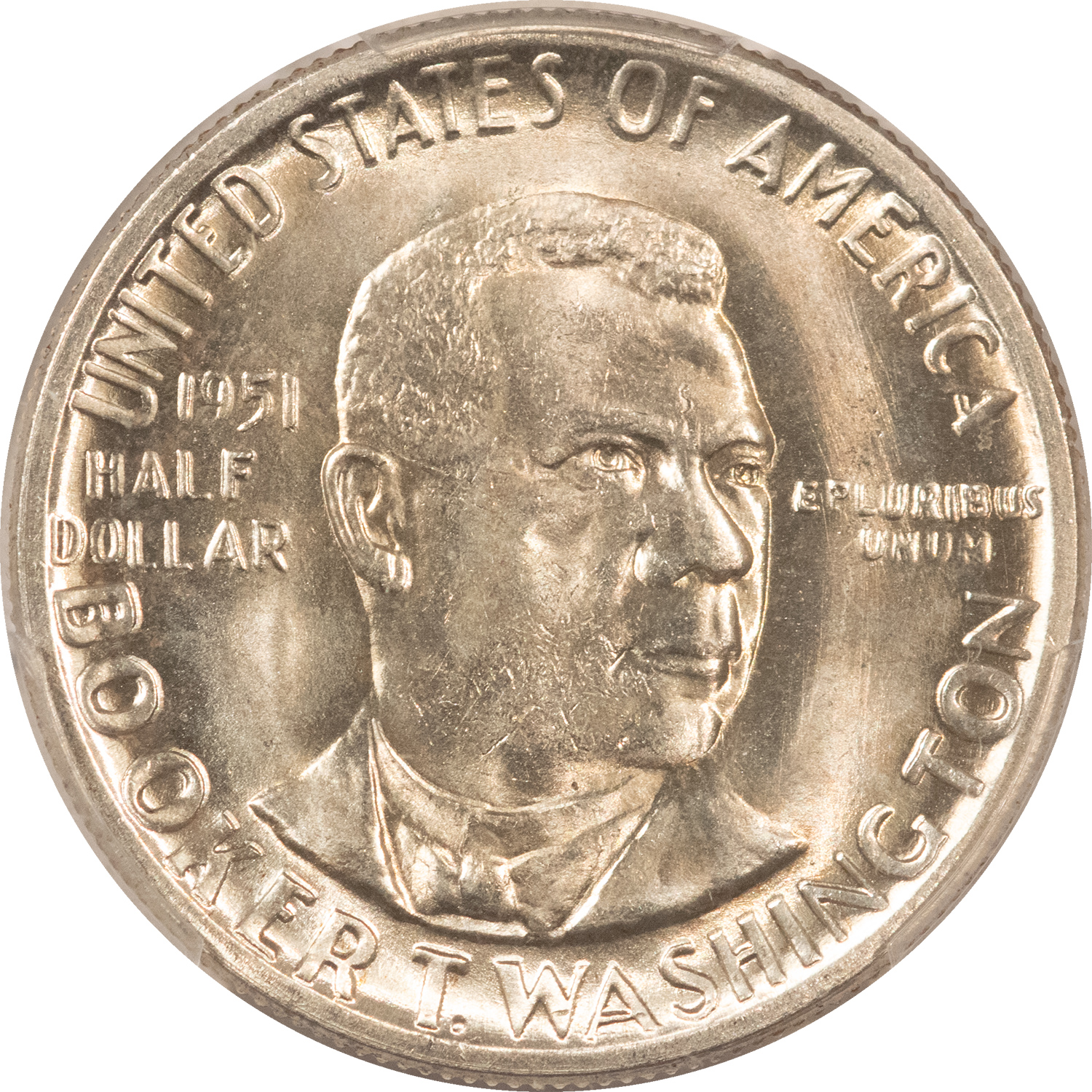 Early Commems 1951 BOOKER T WASHINGTON COMMEMORATIVE HALF DOLLAR – PCGS MS-65! Early Commems 1951 BOOKER T WASHINGTON COMMEMORATIVE HALF DOLLAR – PCGS MS-65!