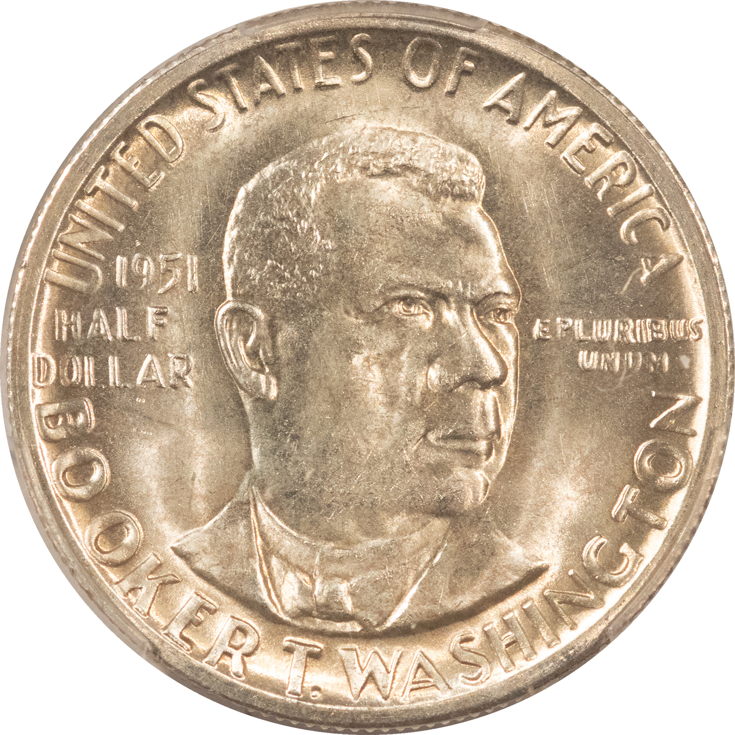 Early Commems 1951-S BOOKER T WASHINGTON COMMEMORATIVE HALF DOLLAR – PCGS MS-66! Early Commems 1951-S BOOKER T WASHINGTON COMMEMORATIVE HALF DOLLAR – PCGS MS-66!
