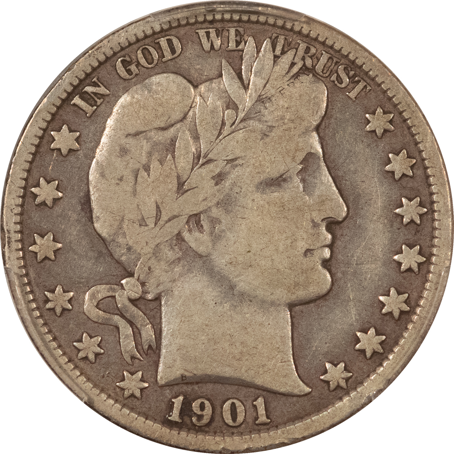 Barber Halves 1901 BARBER HALF DOLLAR – PCGS F-12 Barber Halves 1901 BARBER HALF DOLLAR – PCGS F-12