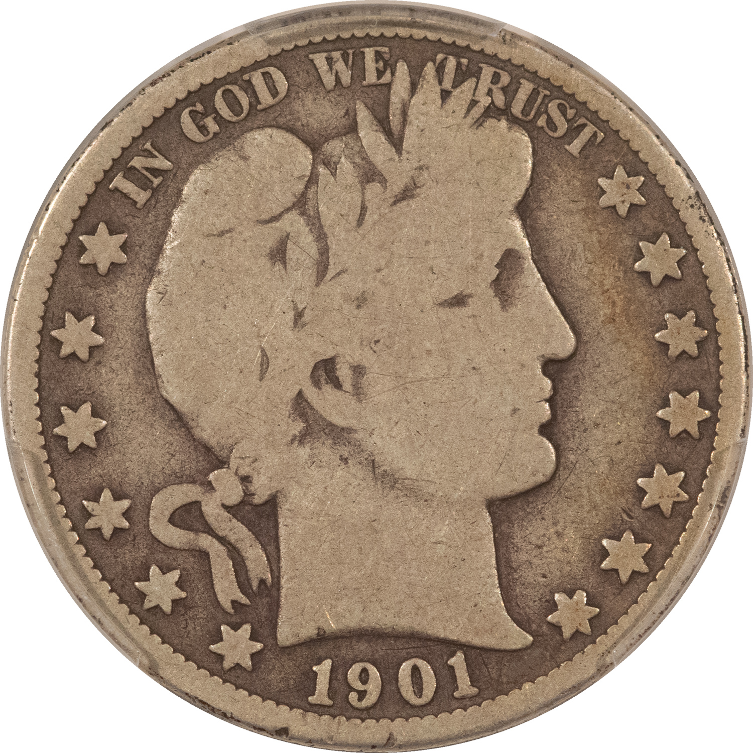 Barber Halves 1901-S BARBER HALF DOLLAR – PCGS G-6 Barber Halves 1901-S BARBER HALF DOLLAR – PCGS G-6