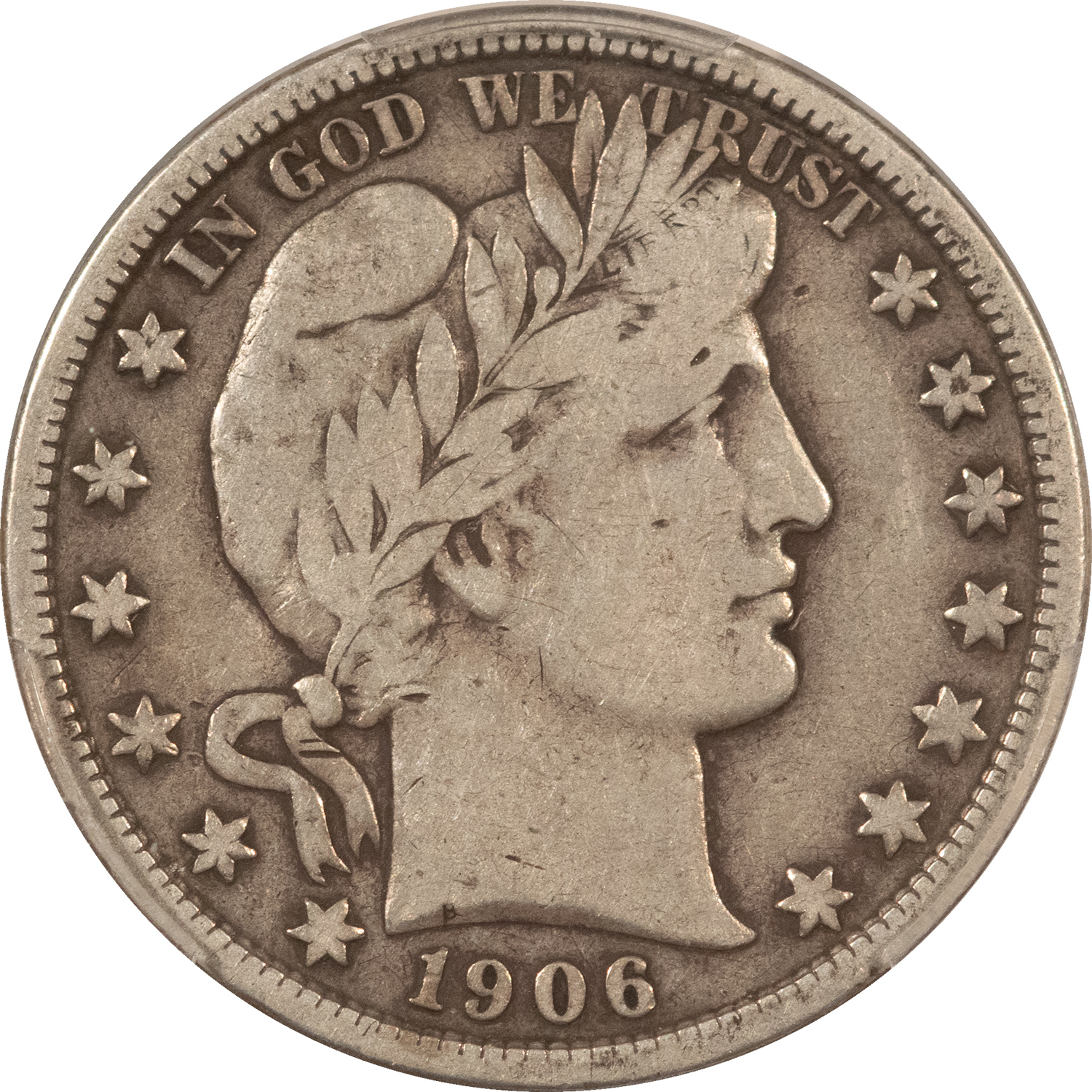 Barber Halves 1906-D BARBER HALF DOLLAR – PCGS F-15 Barber Halves 1906-D BARBER HALF DOLLAR – PCGS F-15
