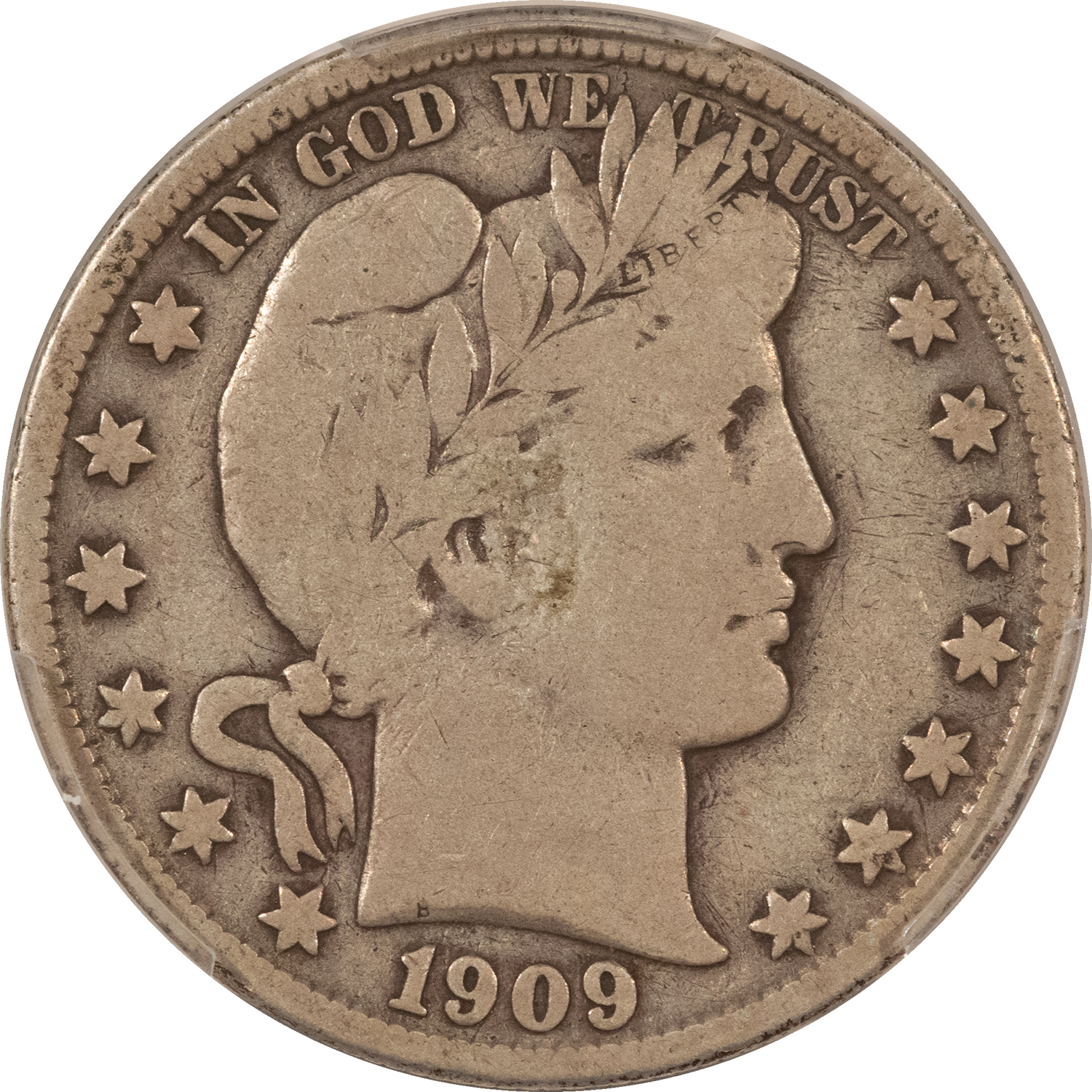 Barber Halves 1909-S BARBER HALF DOLLAR – PCGS VG-10 Barber Halves 1909-S BARBER HALF DOLLAR – PCGS VG-10