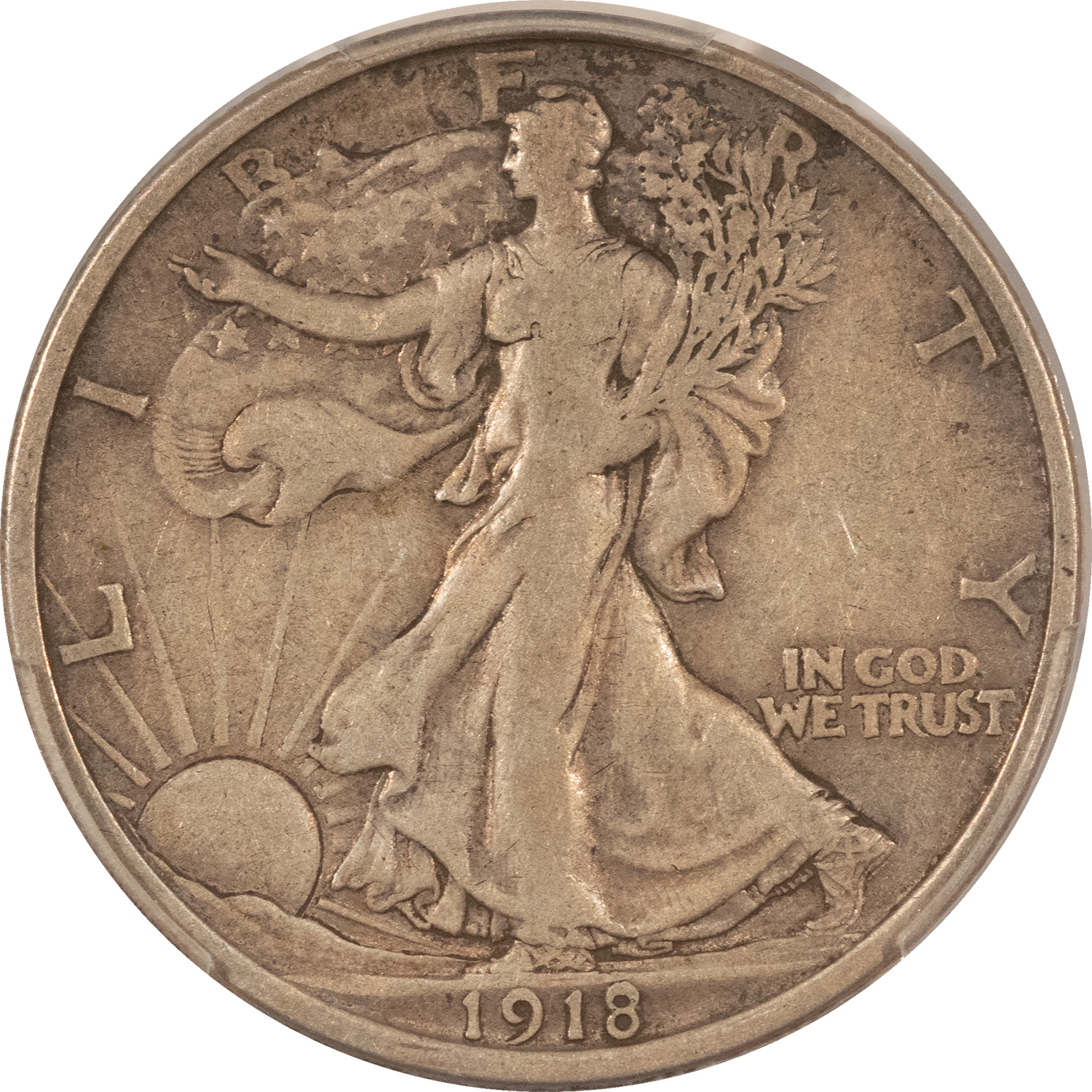 Barber Halves 1918-D WALKING LIBERTY HALF DOLLAR – PCGS VF-30 Barber Halves 1918-D WALKING LIBERTY HALF DOLLAR – PCGS VF-30