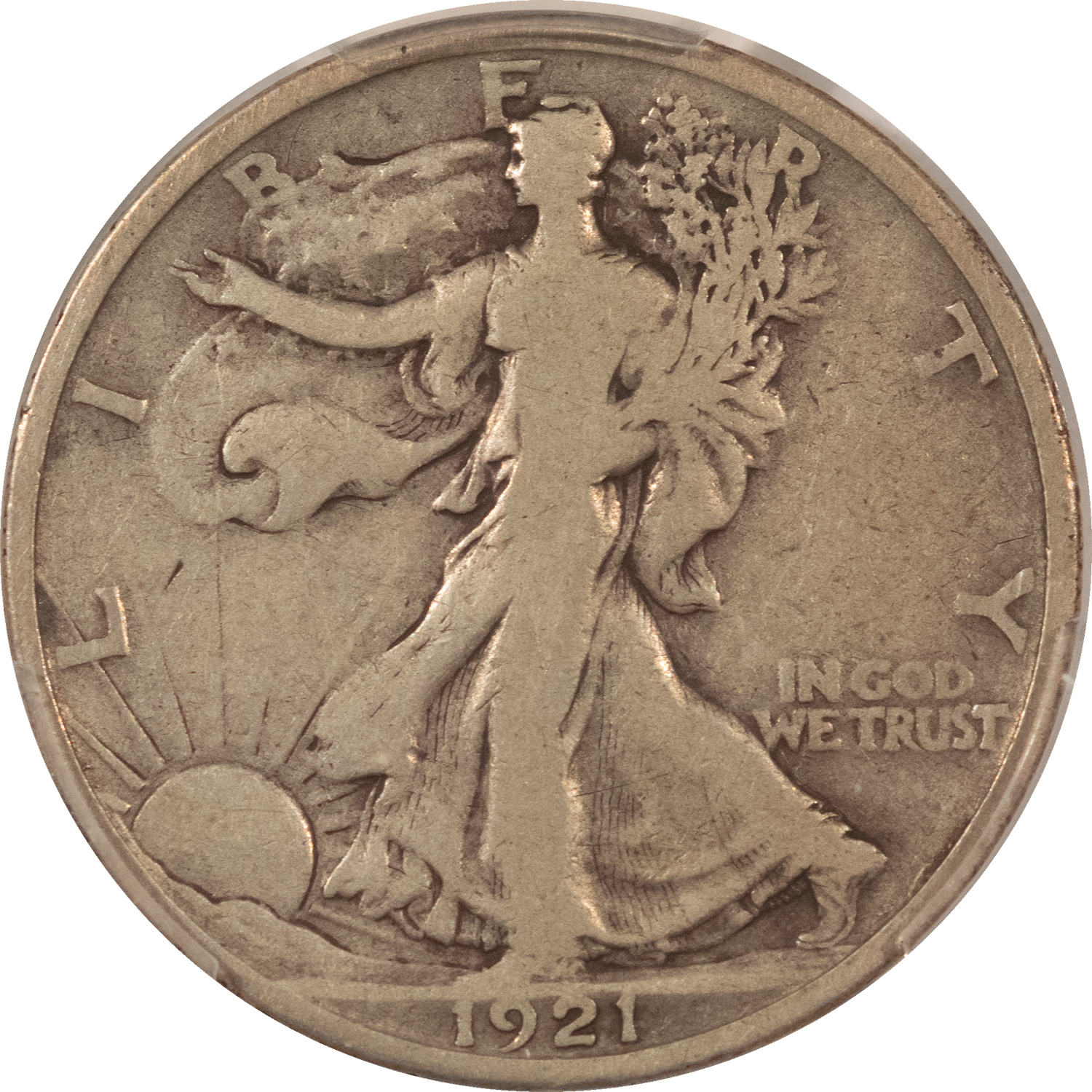 Barber Halves 1921 WALKING LIBERTY HALF DOLLAR – PCGS VG-10 Barber Halves 1921 WALKING LIBERTY HALF DOLLAR – PCGS VG-10