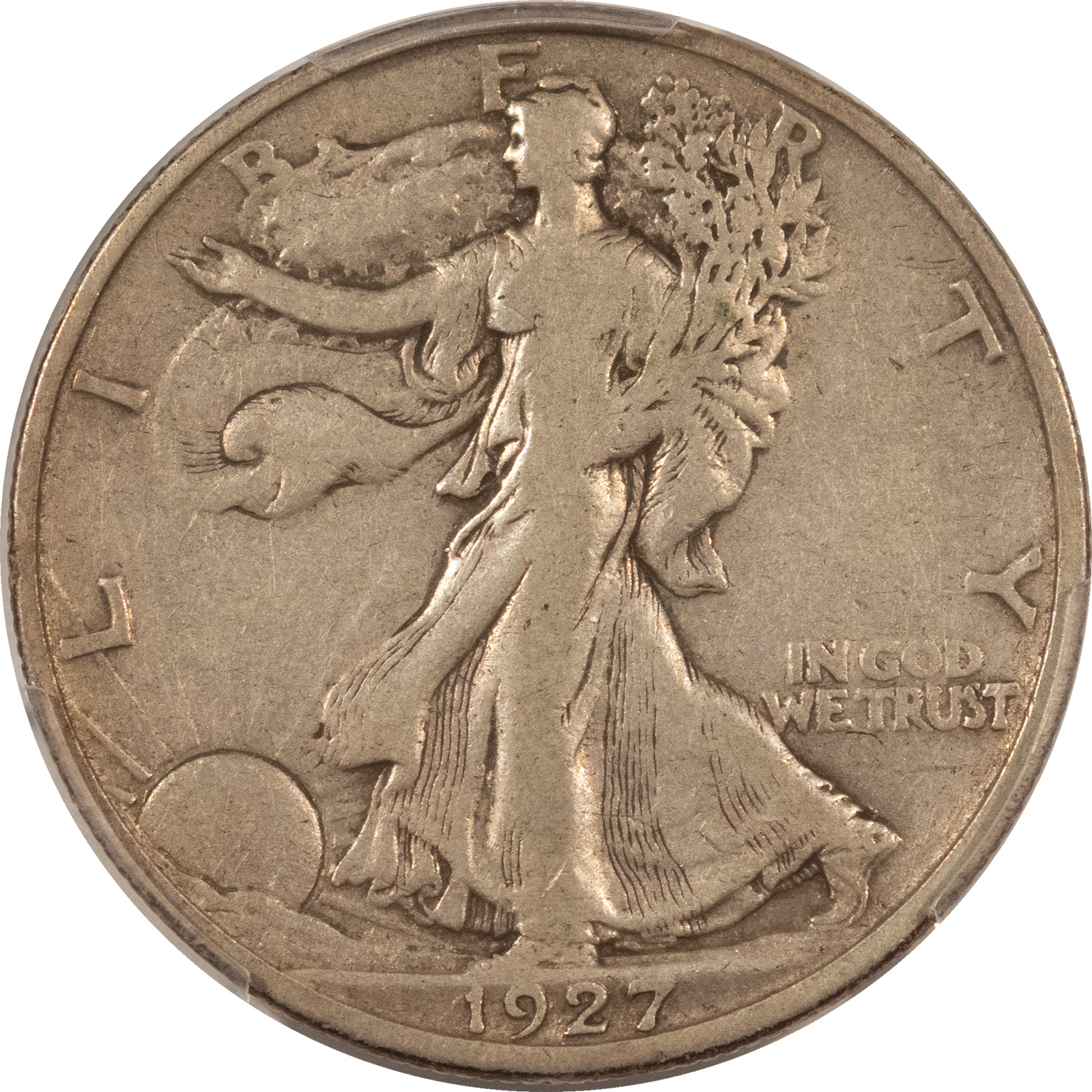 Barber Halves 1927-S WALKING LIBERTY HALF DOLLAR – PCGS F-15 Barber Halves 1927-S WALKING LIBERTY HALF DOLLAR – PCGS F-15