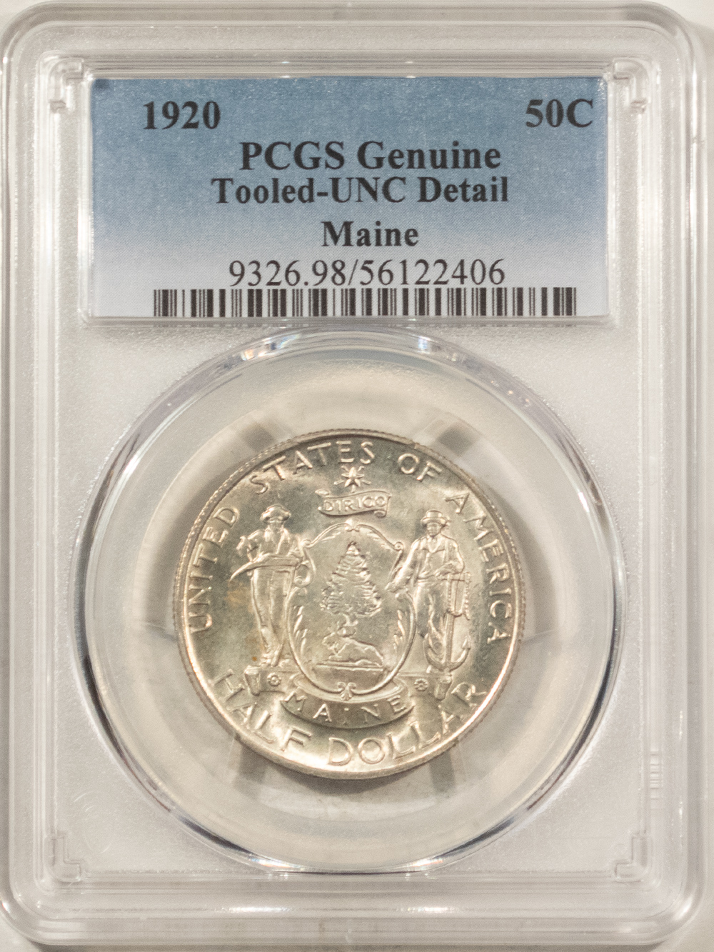 Early Commems 1920 MAINE COMMEMORATIVE HALF DOLLAR – PCGS GENUINE UNC DETAILS DAMAGE! Early Commems 1920 MAINE COMMEMORATIVE HALF DOLLAR – PCGS GENUINE UNC DETAILS DAMAGE!