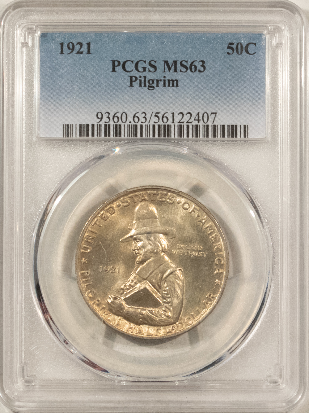 Early Commems 1921 PILGRIM COMMEMORATIVE HALF DOLLAR – PCGS MS-63 Early Commems 1921 PILGRIM COMMEMORATIVE HALF DOLLAR – PCGS MS-63
