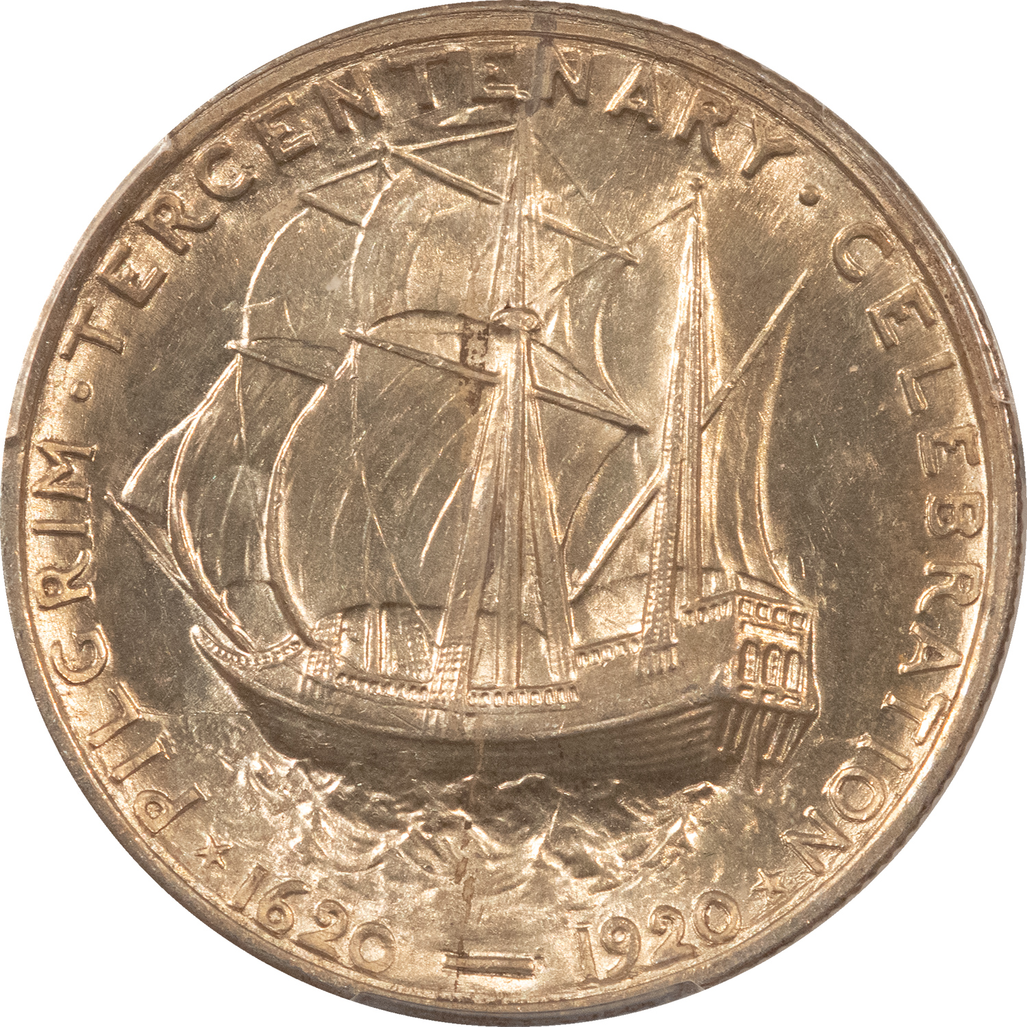 Early Commems 1921 PILGRIM COMMEMORATIVE HALF DOLLAR – PCGS MS-63 Early Commems 1921 PILGRIM COMMEMORATIVE HALF DOLLAR – PCGS MS-63