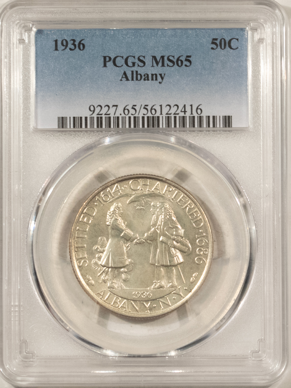 Early Commems 1936 ALBANY COMMEMORATIVE HALF DOLLAR – PCGS MS-65 Early Commems 1936 ALBANY COMMEMORATIVE HALF DOLLAR – PCGS MS-65
