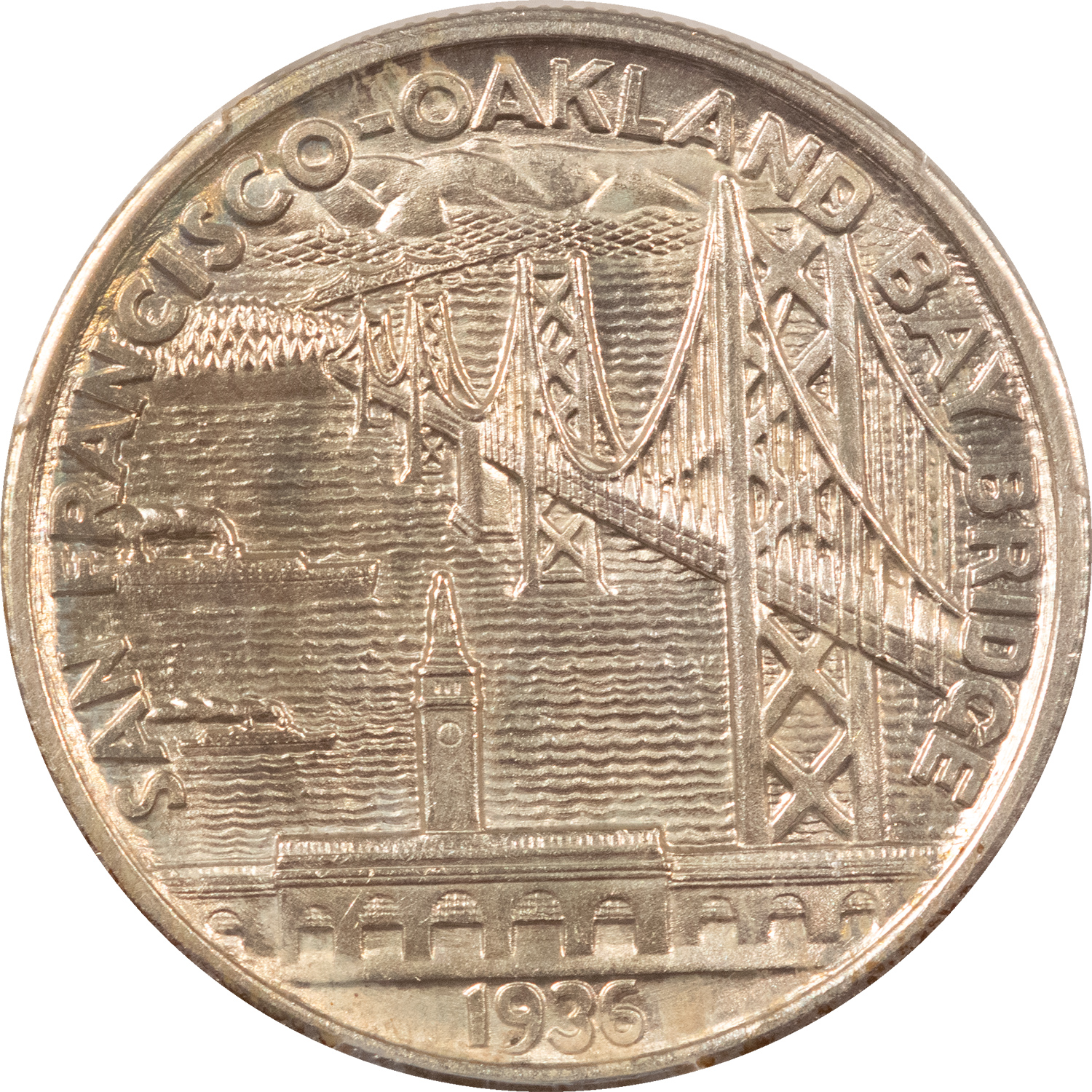 Early Commems 1936-S BAY BRIDGE COMMEMORATIVE HALF DOLLAR – PCGS MS-64 Early Commems 1936-S BAY BRIDGE COMMEMORATIVE HALF DOLLAR – PCGS MS-64