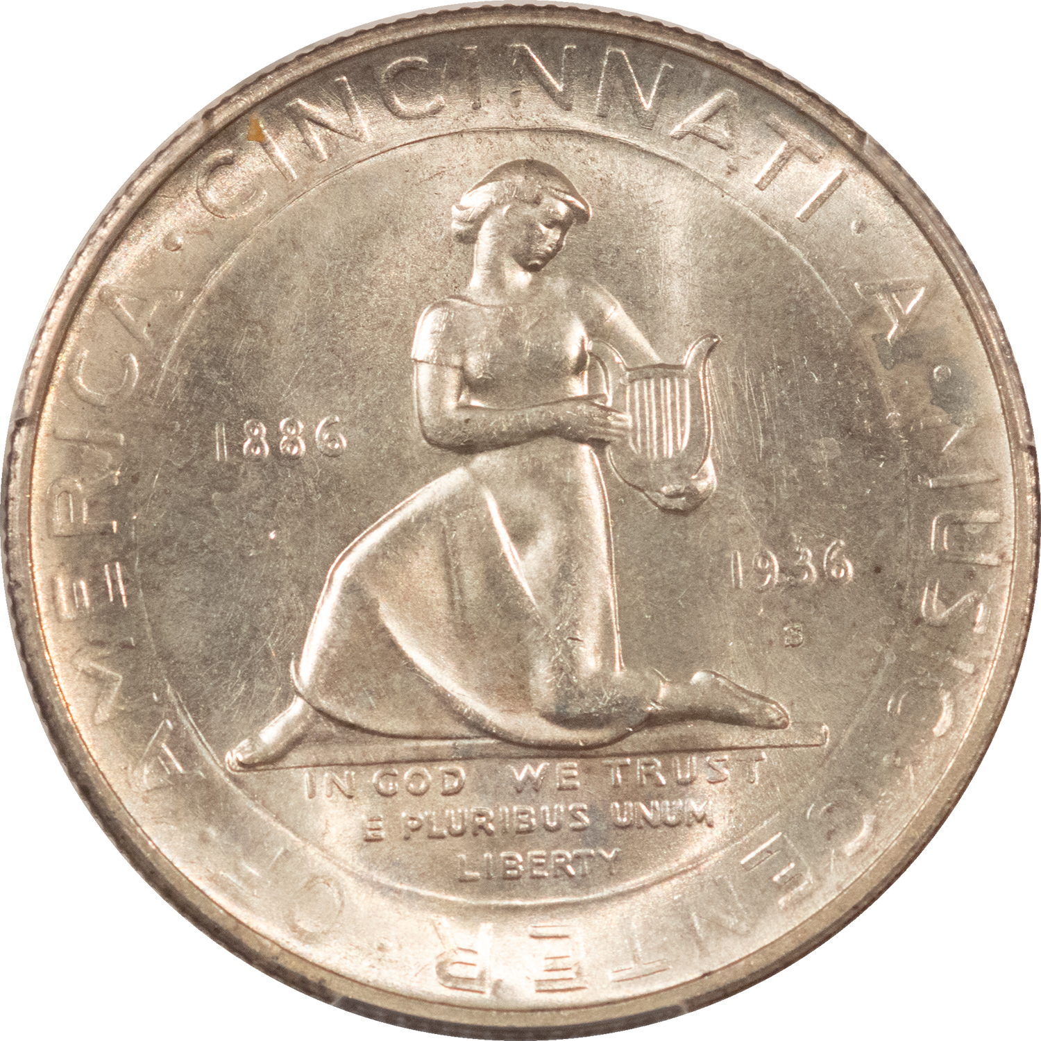 Early Commems 1936-S CINCINNATI COMMEMORATIVE HALF DOLLAR – PCGS MS-65 Early Commems 1936-S CINCINNATI COMMEMORATIVE HALF DOLLAR – PCGS MS-65