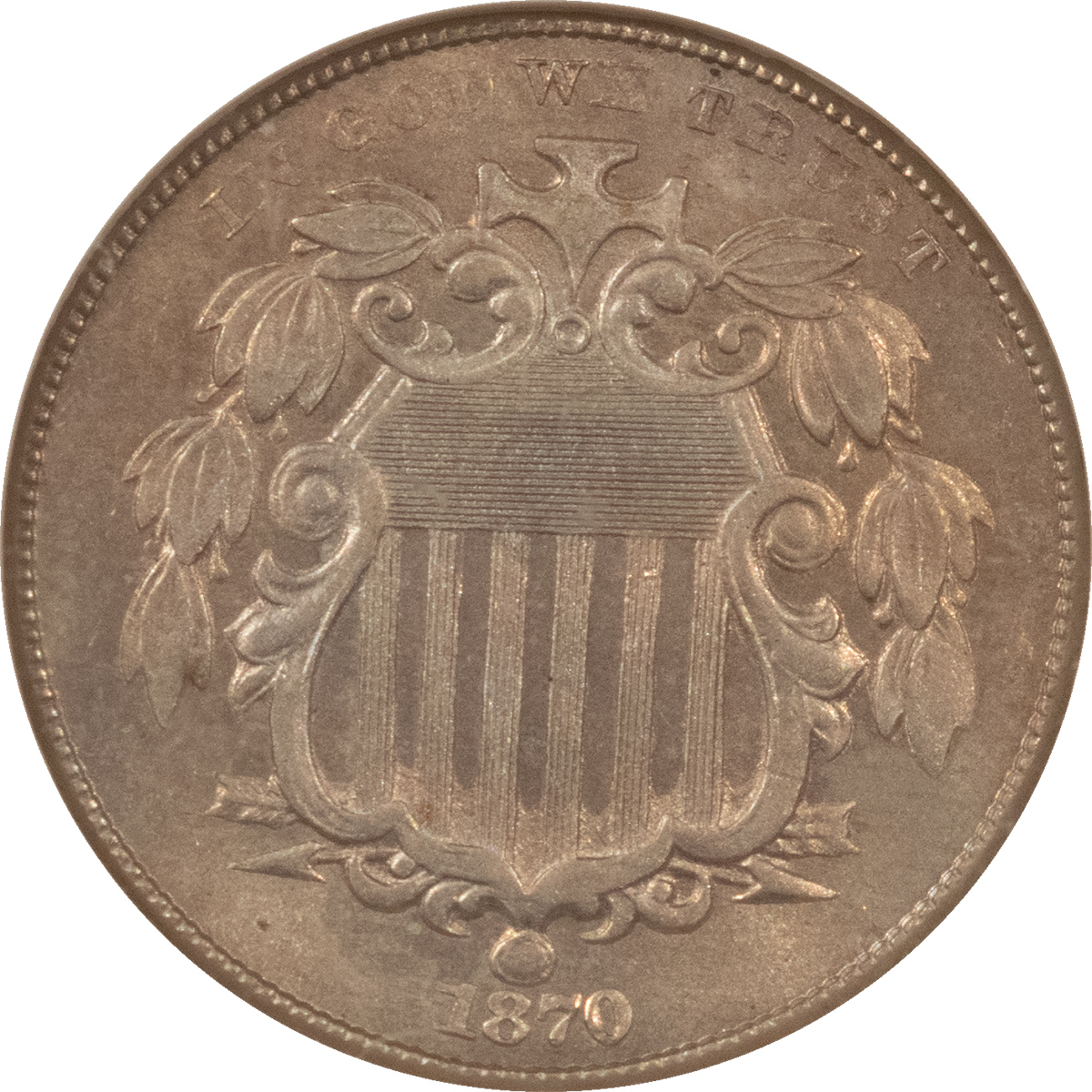 New Certified Coins 1870 SHIELD NICKEL – NGC MS-65, PREMIUM QUALITY GEM, CAC APPROVED! New Certified Coins 1870 SHIELD NICKEL – NGC MS-65, PREMIUM QUALITY GEM, CAC APPROVED!