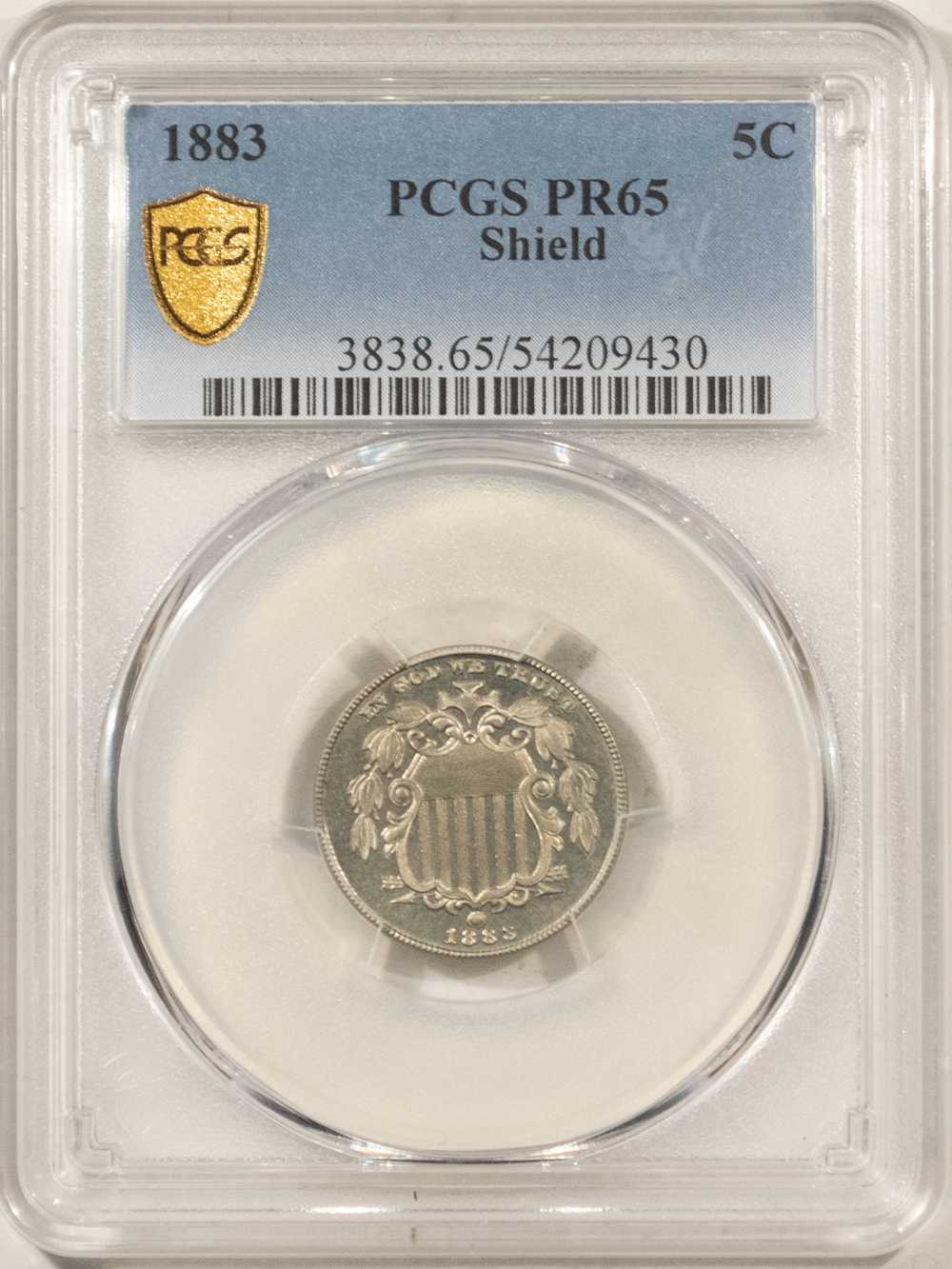 New Certified Coins 1883 PROOF SHIELD NICKEL – PCGS PR-65, FRESH PREMIUM QUALITY GEM! New Certified Coins 1883 PROOF SHIELD NICKEL – PCGS PR-65, FRESH PREMIUM QUALITY GEM!