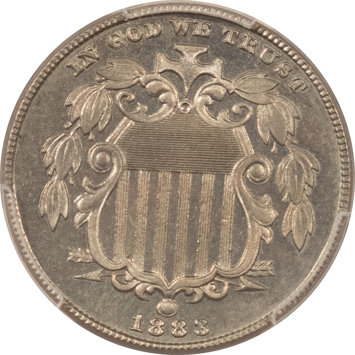 New Certified Coins 1883 PROOF SHIELD NICKEL – PCGS PR-65, FRESH PREMIUM QUALITY GEM! New Certified Coins 1883 PROOF SHIELD NICKEL – PCGS PR-65, FRESH PREMIUM QUALITY GEM!