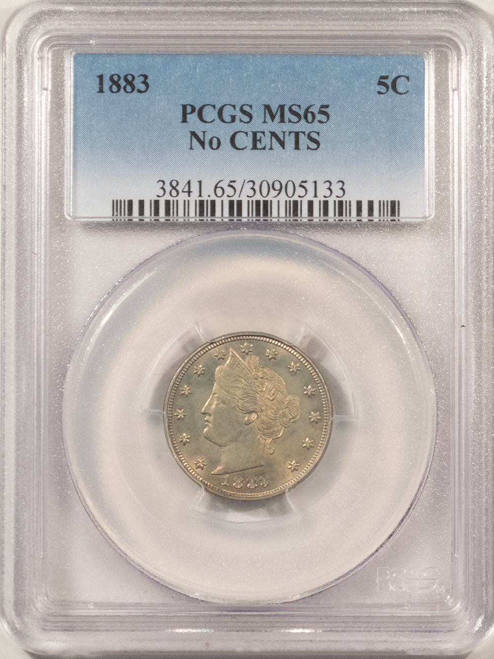 Liberty Nickels 1883 LIBERTY NICKEL – NO CENTS – PCGS MS-65, GEM FIRST-YEAR COIN! Liberty Nickels 1883 LIBERTY NICKEL – NO CENTS – PCGS MS-65, GEM FIRST-YEAR COIN!