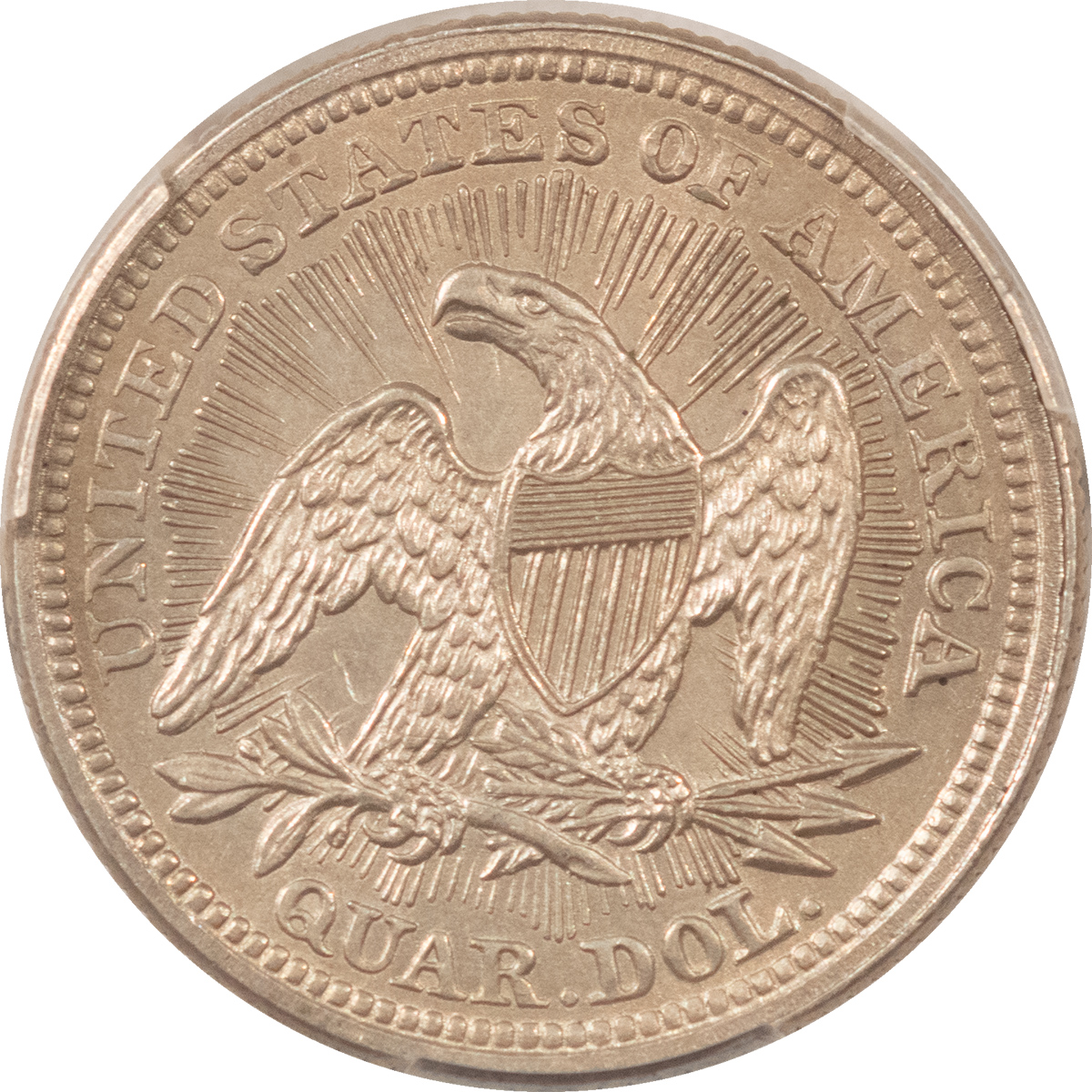 Liberty Seated Quarters 1853/4 ARROWS & RAYS LIBERTY SEATED QUARTER – PCGS AU-58, REALLY TOUGH! Liberty Seated Quarters 1853/4 ARROWS & RAYS LIBERTY SEATED QUARTER – PCGS AU-58, REALLY TOUGH!