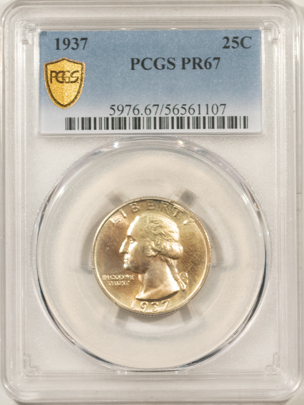 New Certified Coins 1937 PROOF WASHINGTON QUARTER – PCGS PR-67, SUPERB GEM! New Certified Coins 1937 PROOF WASHINGTON QUARTER – PCGS PR-67, SUPERB GEM!