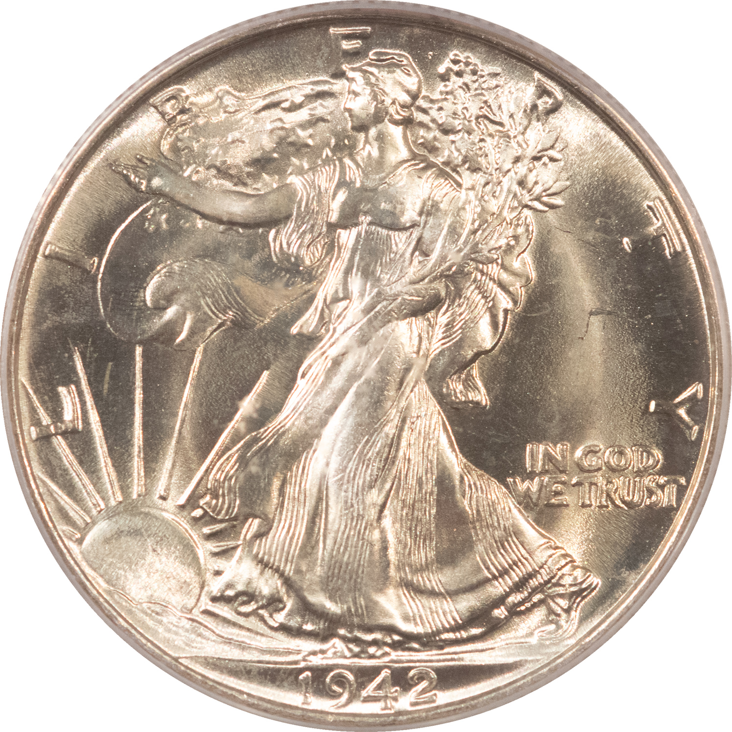 Half Dollars 1942 WALKING LIBERTY HALF DOLLAR – PCGS MS-67, FLASHY SUPERB GEM! Half Dollars 1942 WALKING LIBERTY HALF DOLLAR – PCGS MS-67, FLASHY SUPERB GEM!