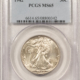Half Dollars 1943 WALKING LIBERTY HALF DOLLAR – PCGS MS-65, WHITE GEM!
