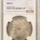 Dollars 1896 $1 MORGAN DOLLAR – PCGS MS-66 ATTRACTIVE FRESH GEM!