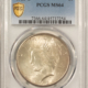 Dollars 1922 $1 PEACE DOLLAR – PCGS MS-66+, SUPERB BLAZER, WHITE HEADLIGHT!