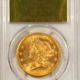 $20 1857-S $20 LIBERTY GOLD DOUBLE EAGLE – PCGS AU-58, FRESH ORIGINAL, VIRTUALLY MS!