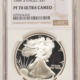 American Silver Eagles 1990-S $1 PROOF AMERICAN SILVER EAGLE 1 OZ .999 – NGC PF-70 ULTRA CAMEO!
