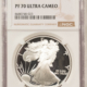 American Silver Eagles 1992-S $1 PROOF AMERICAN SILVER EAGLE 1 OZ .999 – NGC PF-70 ULTRA CAMEO!