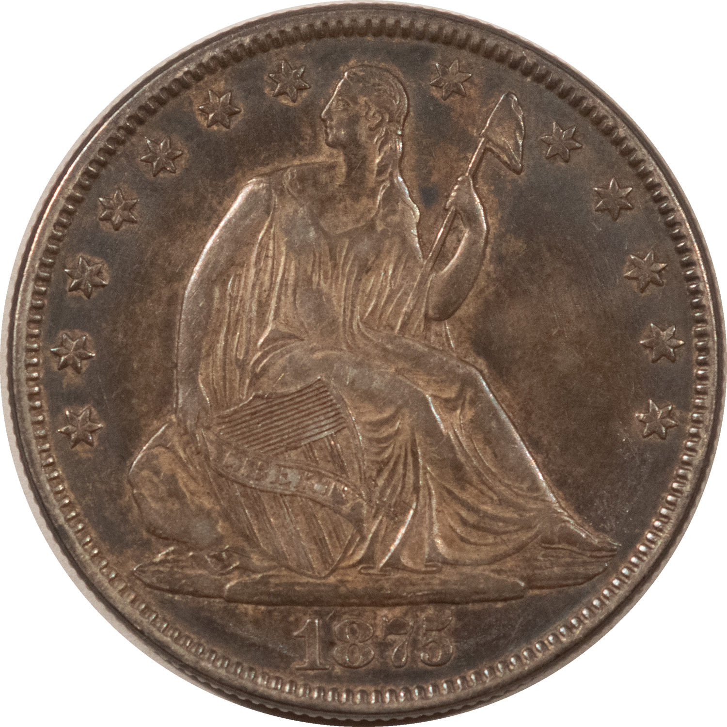 Half Dollars 1875 SEATED LIBERTY HALF DOLLAR – HIGH GRADE EXAMPLE! Half Dollars 1875 SEATED LIBERTY HALF DOLLAR – HIGH GRADE EXAMPLE!