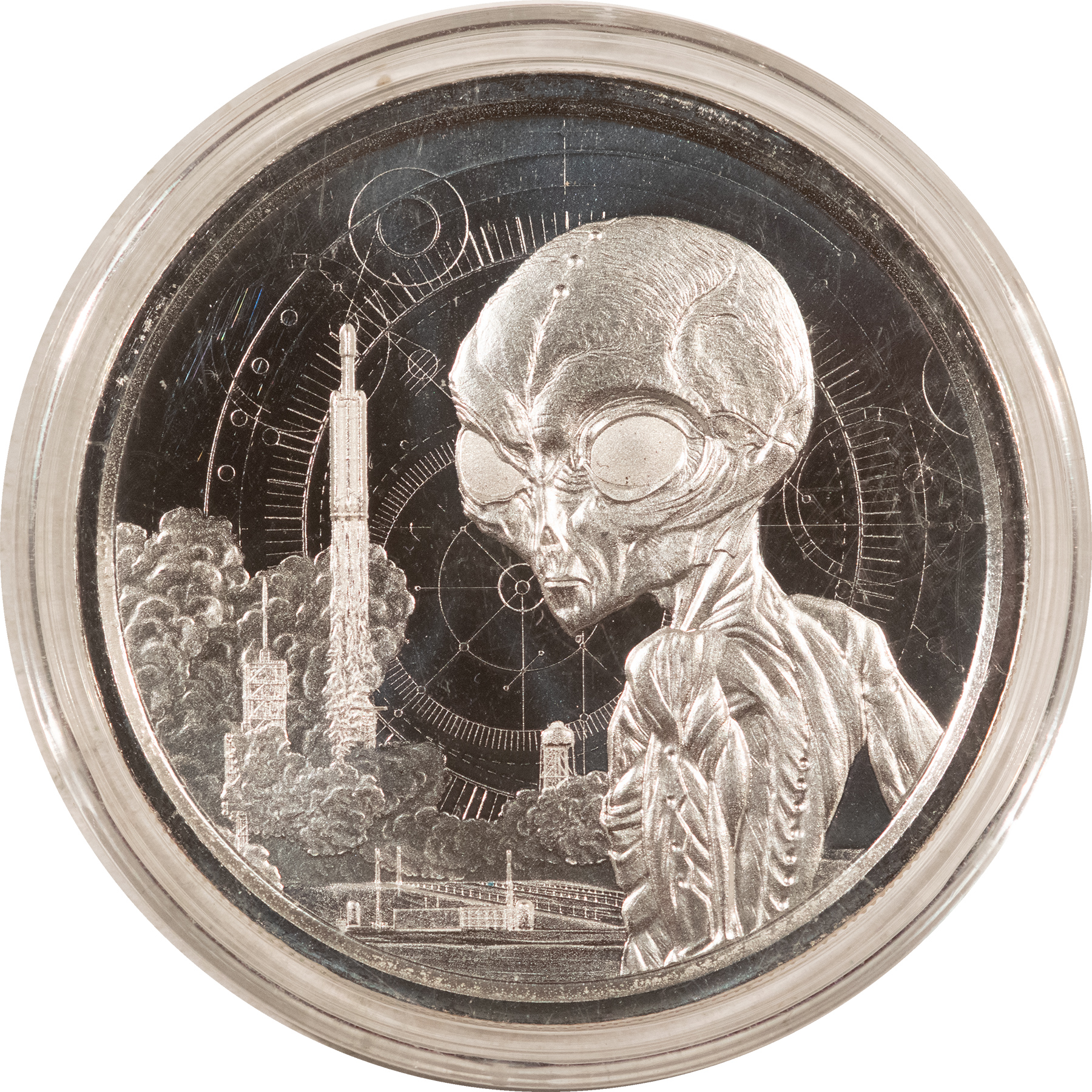 Bullion 2021 GHANA 1 OZ .999 SILVER FIVE CEDIS ALIEN COIN – GEM IN CAPSULE! Bullion 2021 GHANA 1 OZ .999 SILVER FIVE CEDIS ALIEN COIN – GEM IN CAPSULE!