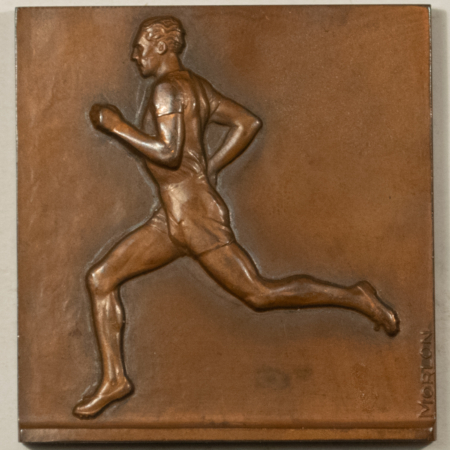 Exonumia C. 1900 FRANCE BRONZE SPORTING AWARD BRONZE MEDAL MORLON 51MM 93GR UNCIRCULATED