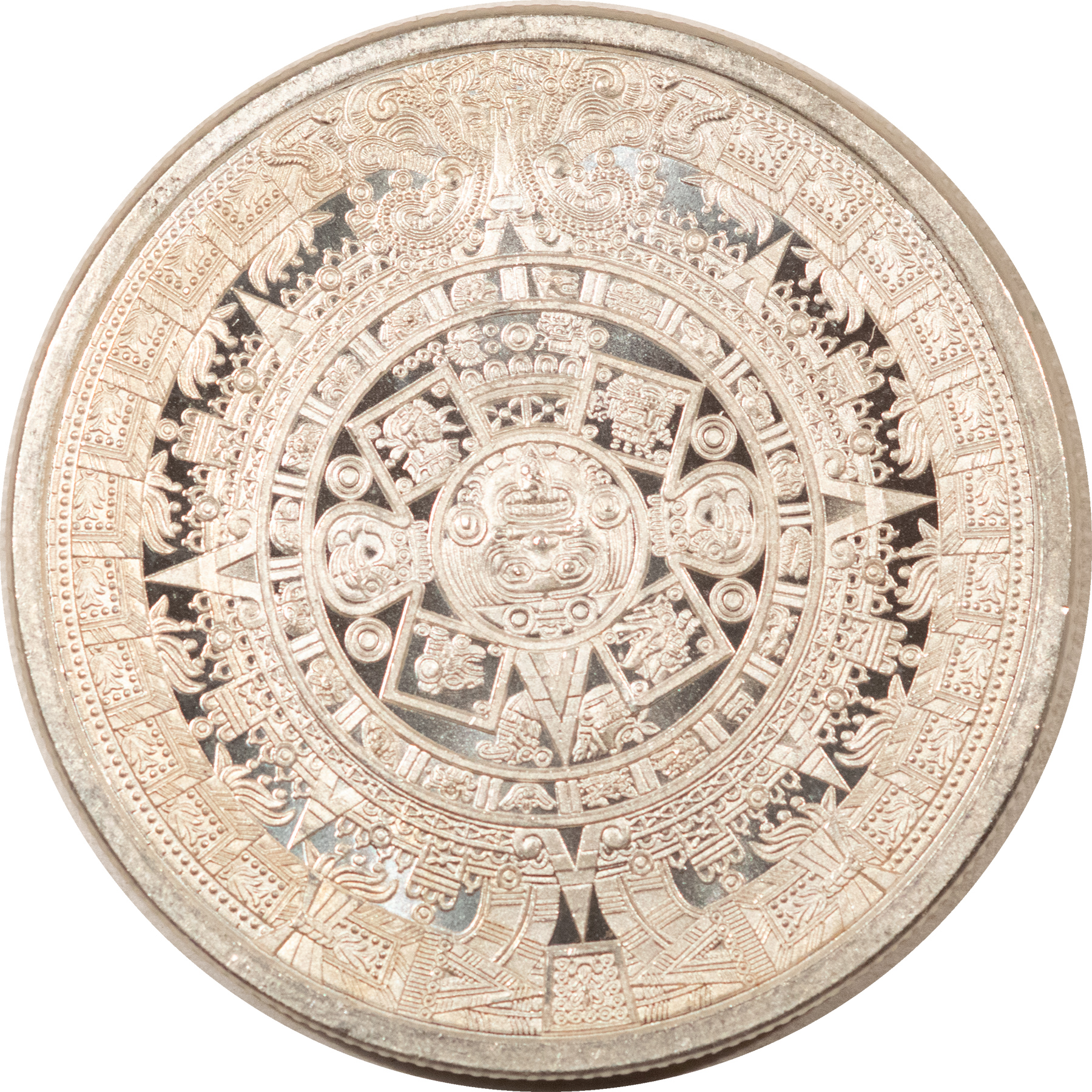 Bullion 1 OZ .999 FINE SILVER CUAUHTEMOC AZTEC CALENDAR DESIGN – UNCIRCULATED! Bullion 1 OZ .999 FINE SILVER CUAUHTEMOC AZTEC CALENDAR DESIGN – UNCIRCULATED!