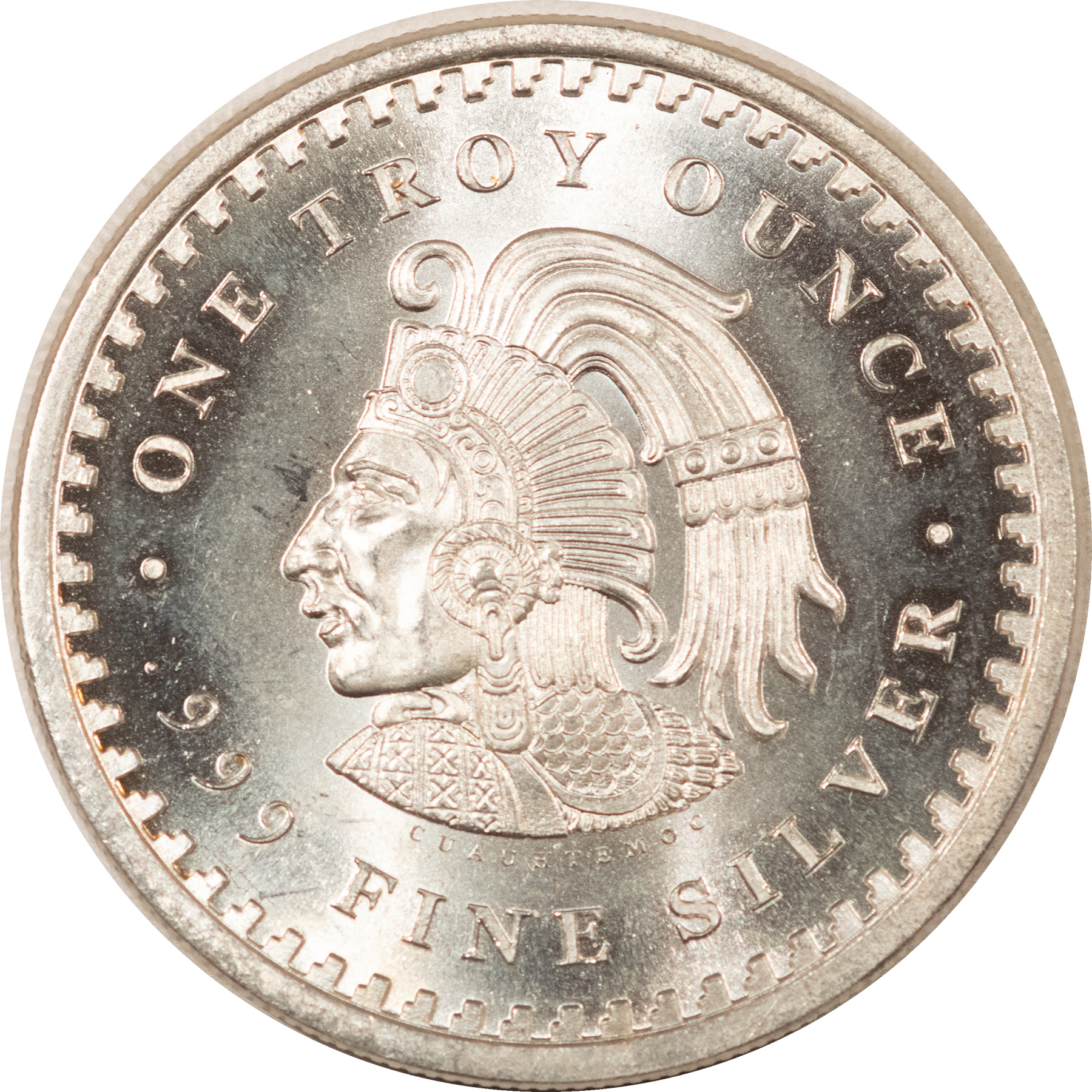 Bullion 1 OZ .999 FINE SILVER CUAUHTEMOC AZTEC CALENDAR DESIGN – UNCIRCULATED! Bullion 1 OZ .999 FINE SILVER CUAUHTEMOC AZTEC CALENDAR DESIGN – UNCIRCULATED!