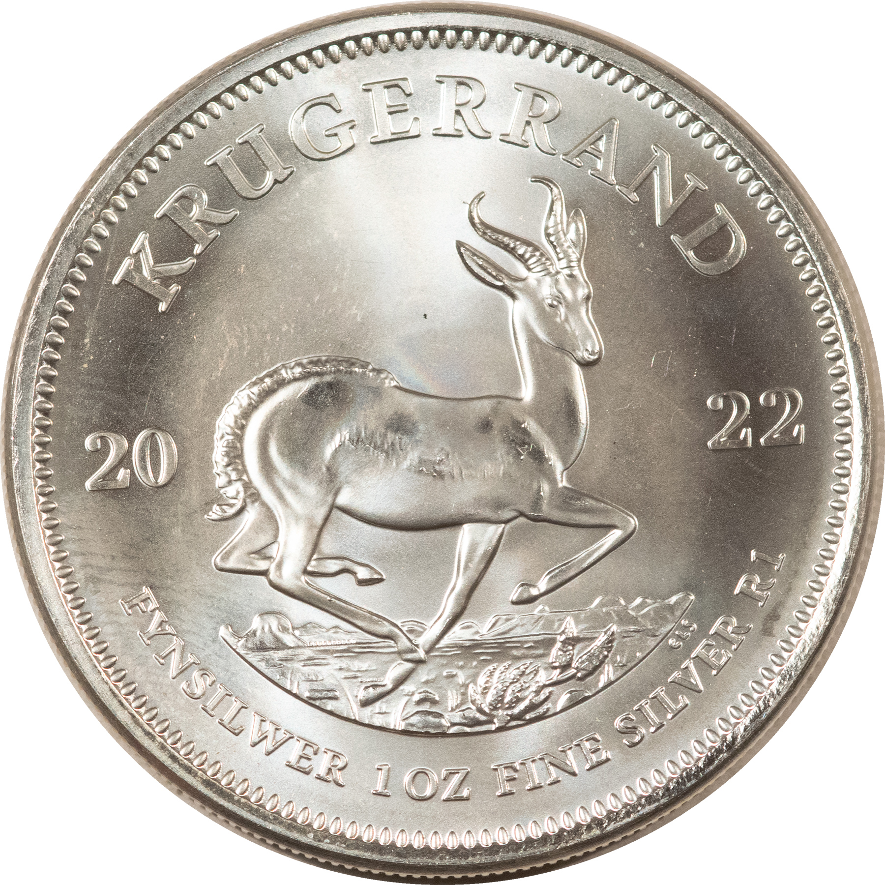 Bullion 2022 SOUTH AFRICA 1 OZ .999 SILVER KRUGERRAND – GEM! Bullion 2022 SOUTH AFRICA 1 OZ .999 SILVER KRUGERRAND – GEM!