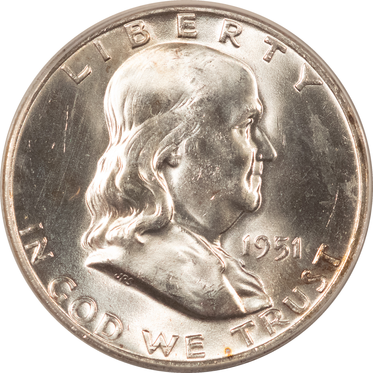 Franklin Halves 1951-D FRANKLIN HALF DOLLAR – ANACS MS-64 FBL Franklin Halves 1951-D FRANKLIN HALF DOLLAR – ANACS MS-64 FBL