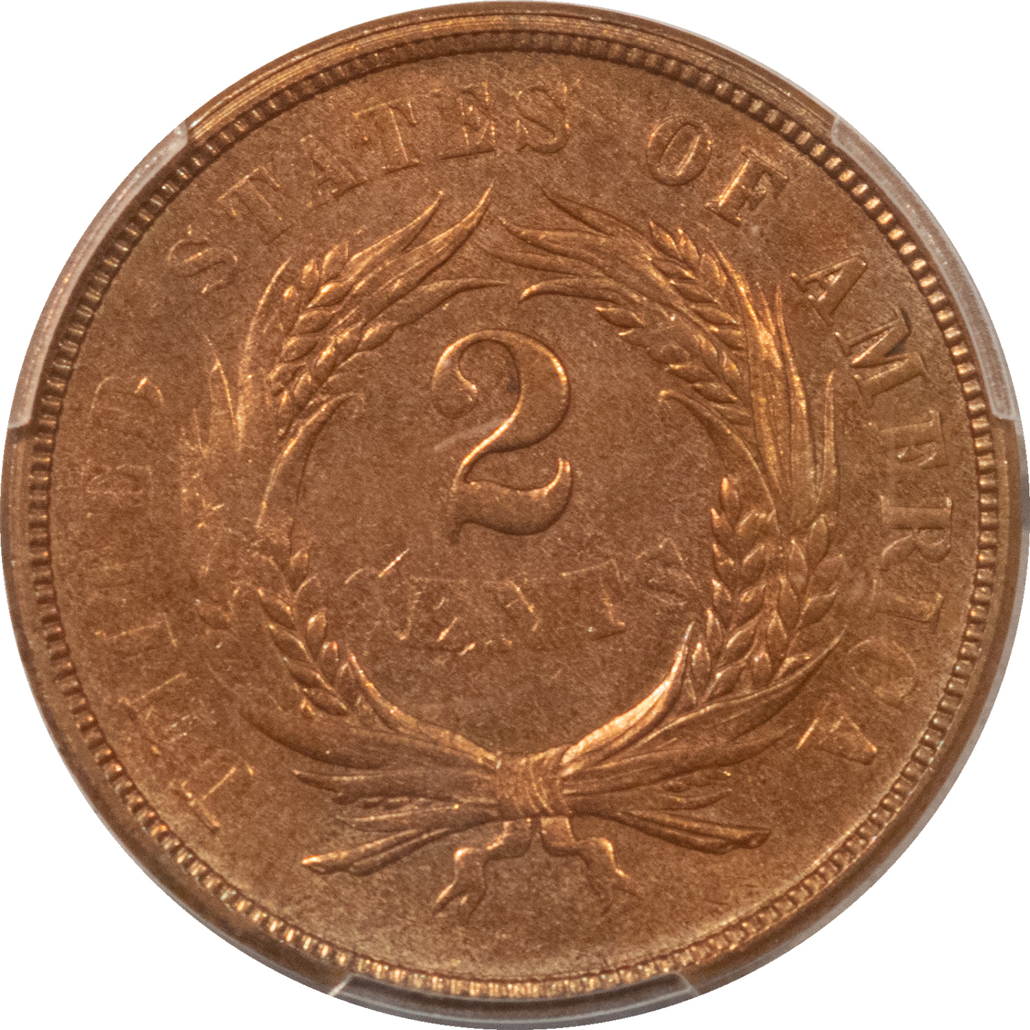 New Certified Coins 1867 TWO CENT PIECE – PCGS MS-64 RB, LOOKS FULL RED! New Certified Coins 1867 TWO CENT PIECE – PCGS MS-64 RB, LOOKS FULL RED!