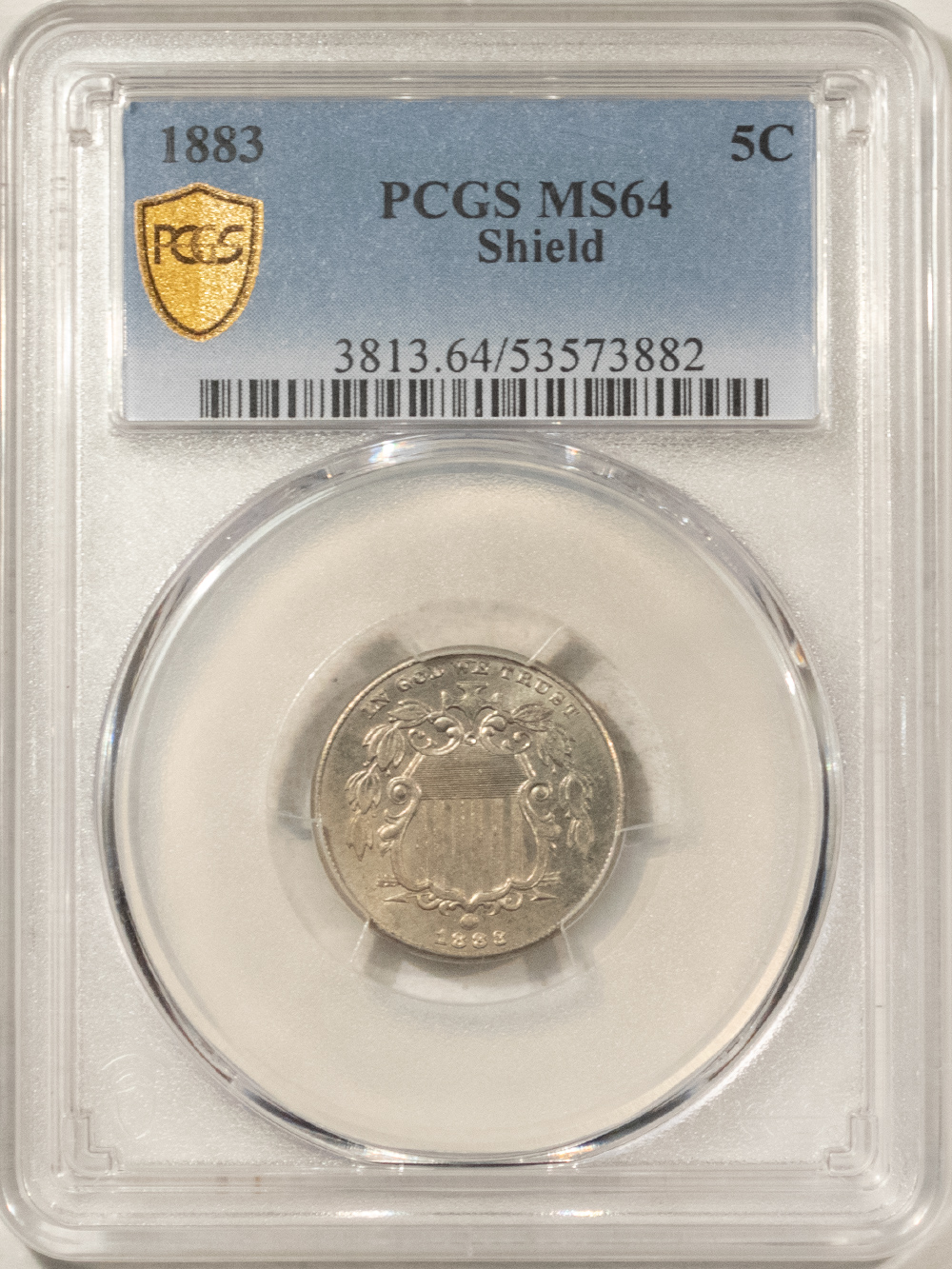 New Certified Coins 1883 SHIELD NICKEL – PCGS MS-64, NICE ORIGINAL! New Certified Coins 1883 SHIELD NICKEL – PCGS MS-64, NICE ORIGINAL!