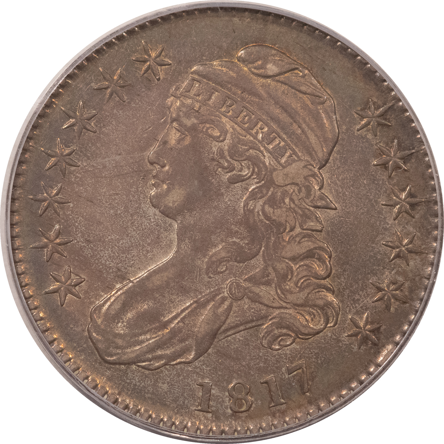 CAC Approved Coins 1817 CAPPED BUST HALF DOLLAR – PCGS AU-50, SUPER ORIGINAL & CAC APPROVED! CAC Approved Coins 1817 CAPPED BUST HALF DOLLAR – PCGS AU-50, SUPER ORIGINAL & CAC APPROVED!