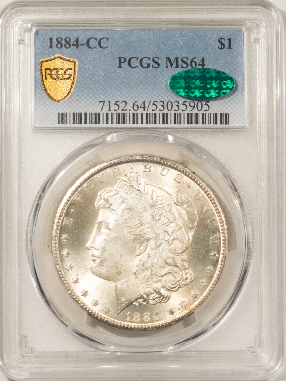 CAC Approved Coins 1884-CC $1 MORGAN DOLLAR PCGS MS-64, FRESH, FLASHY, LOOKS GEM, CAC! CARSON CITY! CAC Approved Coins 1884-CC $1 MORGAN DOLLAR PCGS MS-64, FRESH, FLASHY, LOOKS GEM, CAC! CARSON CITY!