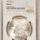 Morgan Dollars 1878 8TF MORGAN DOLLAR NGC MS-64, BLAST WHITE, OBVERSE DEEP MIRROR PROOFLIKE!