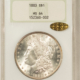 American Silver Eagles 1986 $1 AMERICAN SILVER EAGLE, 1 OZ .999 – NGC MS-69, FIRST YEAR!