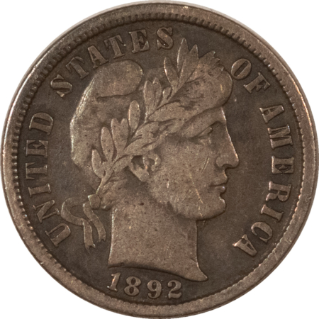 Barber Dimes 1892 BARBER DIME LOVE TOKEN “COZ”- HIGH GRADE CIRCULATED EXAMPLE!