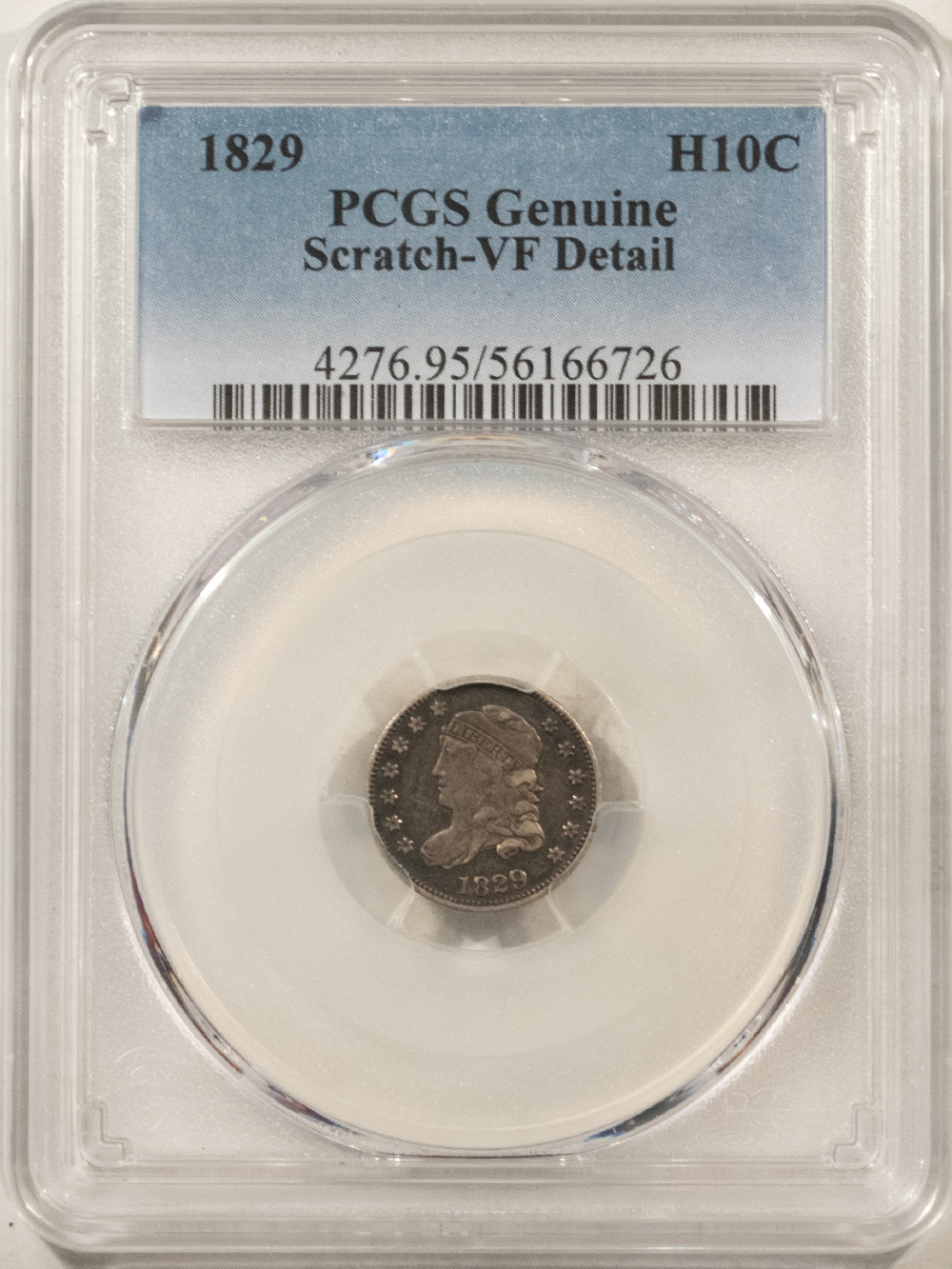 Capped Bust Half Dimes 1829 CAPPED BUST HALF DIME – PCGS GENUINE VF DETAILS, SCRATCH! Capped Bust Half Dimes 1829 CAPPED BUST HALF DIME – PCGS GENUINE VF DETAILS, SCRATCH!