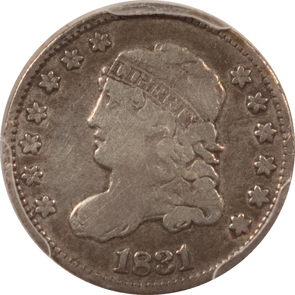 Capped Bust Half Dimes 1831 CAPPED BUST HALF DIME – PCGS GENUINE BENT FINE DETAILS, DAMAGE! Capped Bust Half Dimes 1831 CAPPED BUST HALF DIME – PCGS GENUINE BENT FINE DETAILS, DAMAGE!