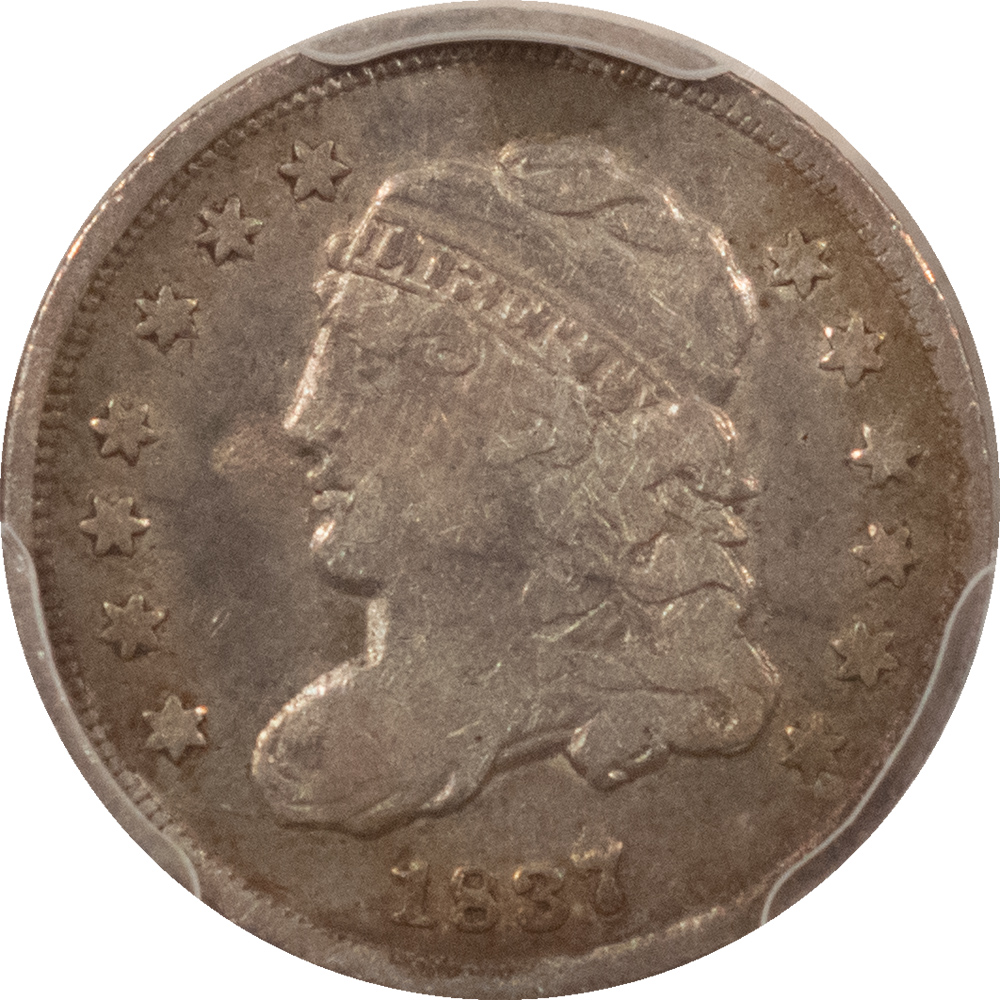 Capped Bust Half Dimes 1837 CAPPED BUST HALF DIME LARGE 5C – PCGS GENUINE FINE DETAILS, CLEANED! Capped Bust Half Dimes 1837 CAPPED BUST HALF DIME LARGE 5C – PCGS GENUINE FINE DETAILS, CLEANED!