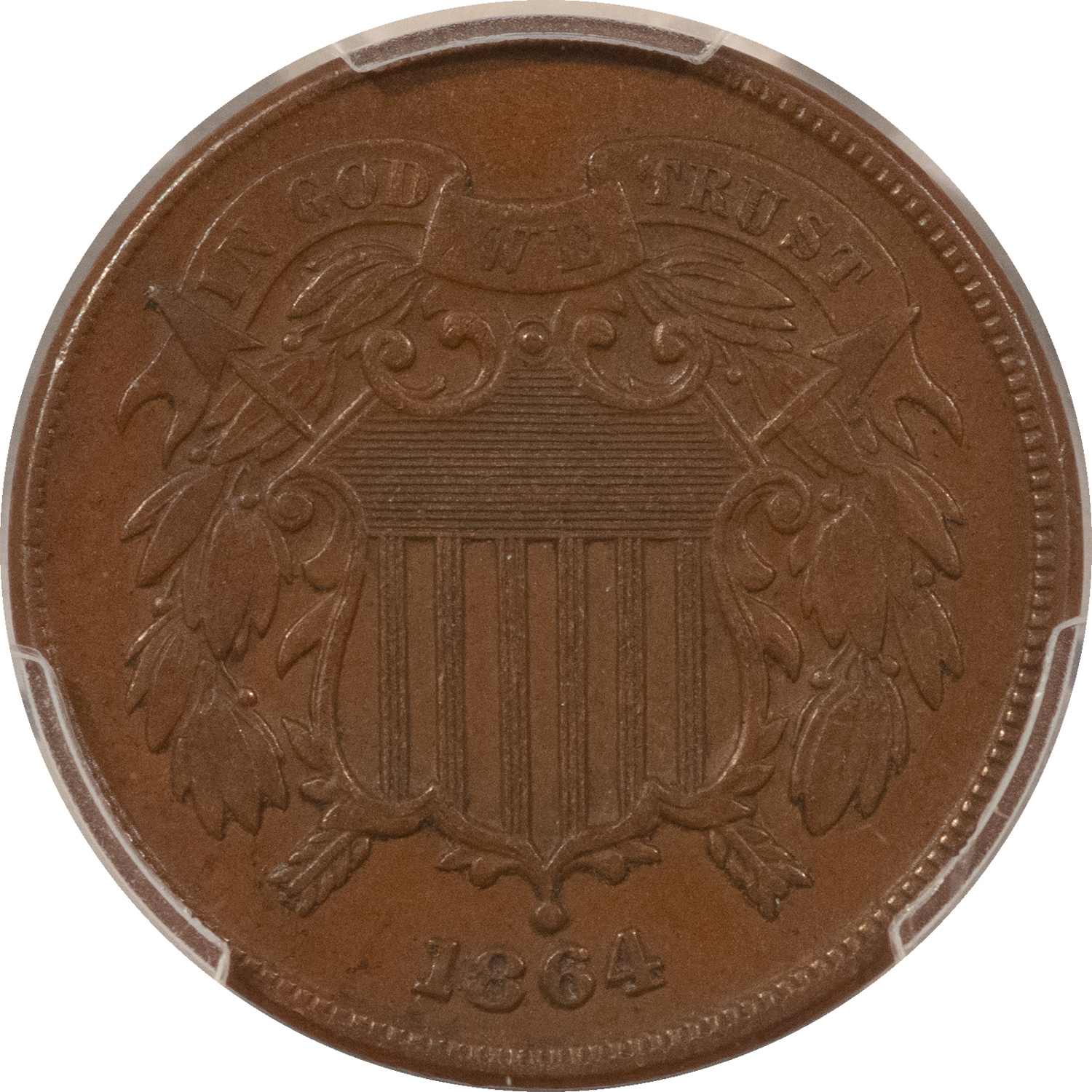 New Certified Coins 1864 TWO CENT PIECE LARGE MOTTO – PCGS XF-45 BN New Certified Coins 1864 TWO CENT PIECE LARGE MOTTO – PCGS XF-45 BN