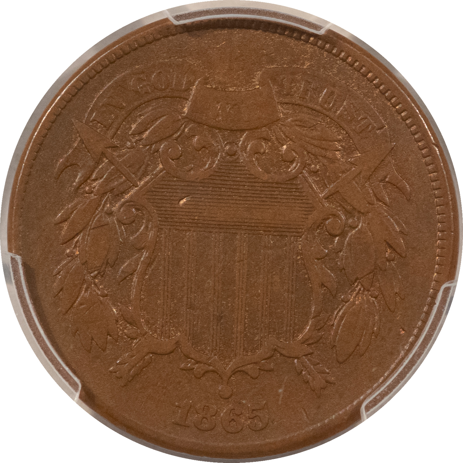 New Certified Coins 1865 TWO CENT PIECE FANCY 5 – PCGS GENUINE VF DEAILS, CLEANED, LOOKS BETTER! New Certified Coins 1865 TWO CENT PIECE FANCY 5 – PCGS GENUINE VF DEAILS, CLEANED, LOOKS BETTER!