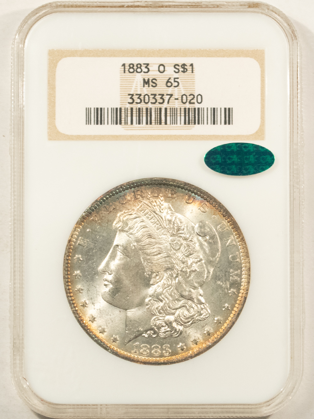 CAC Approved Coins 1883-O $1 MORGAN DOLLAR – NGC MS-65 OLD FATTY, PREMIUM QUALITY, CAC APPROVED! CAC Approved Coins 1883-O $1 MORGAN DOLLAR – NGC MS-65 OLD FATTY, PREMIUM QUALITY, CAC APPROVED!